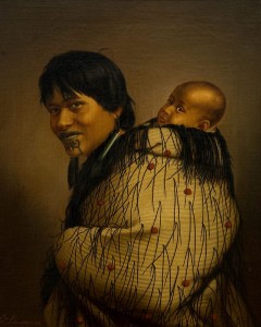 Maori Heeni_Hirini_and_child_(previously_known_as_Ana_Rupene_and_child),_by_Gottfried_Lindauer