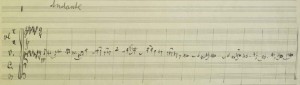 Mahler Adagio Handschrift Anfang