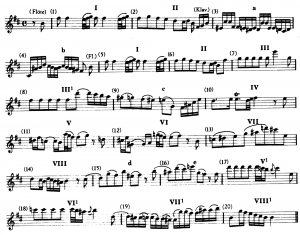 Bach Flöte BWV 1030 Themablock