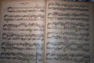 Bach-Fuge fis Übe-Noten