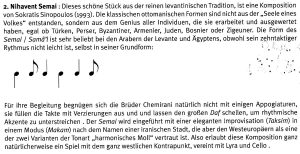 Nihavent Semai Text deutsch auf CD